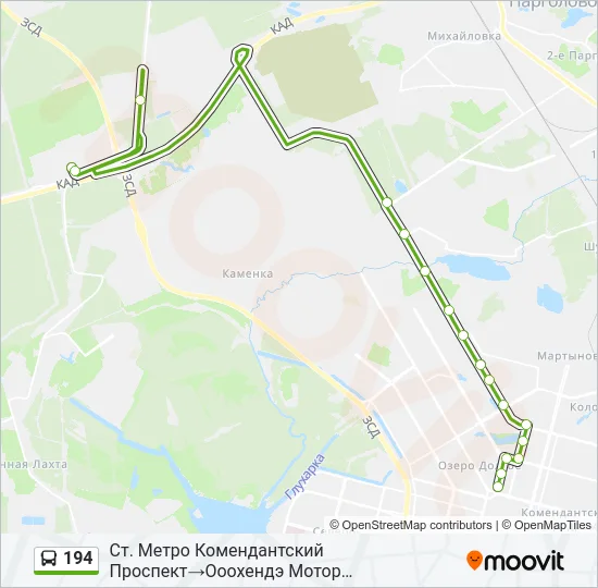 194 Bus Line Map