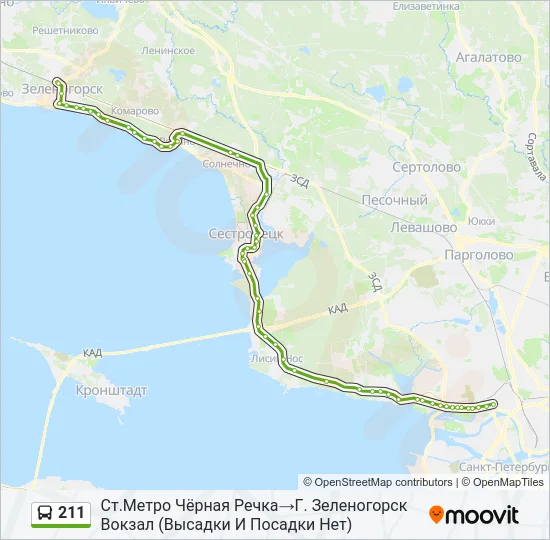 211 Bus Line Map