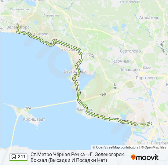 Автобус 211 маршрут остановки и расписание