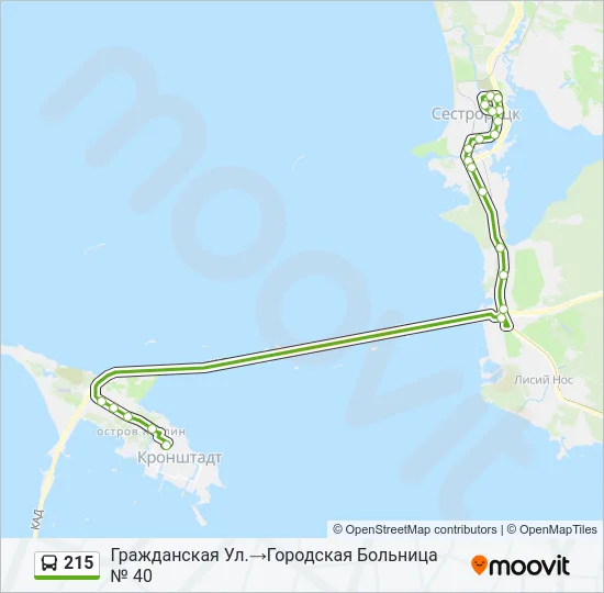 215 Bus Line Map