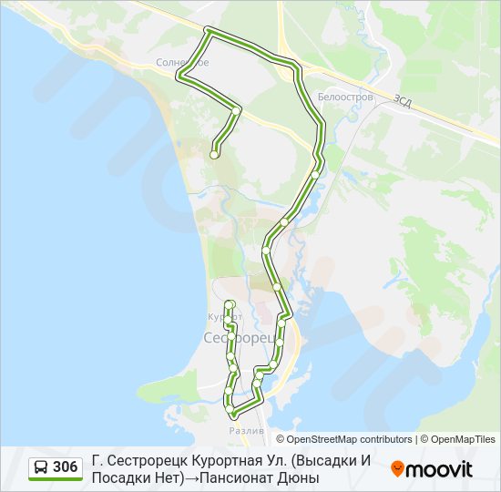 Автобус 306: карта маршрута