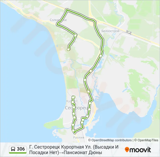 Автобус 306: карта маршрута