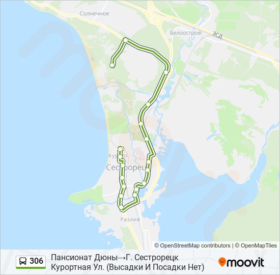 306 bus Line Map