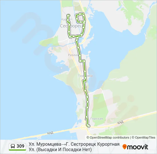 309 Bus Line Map