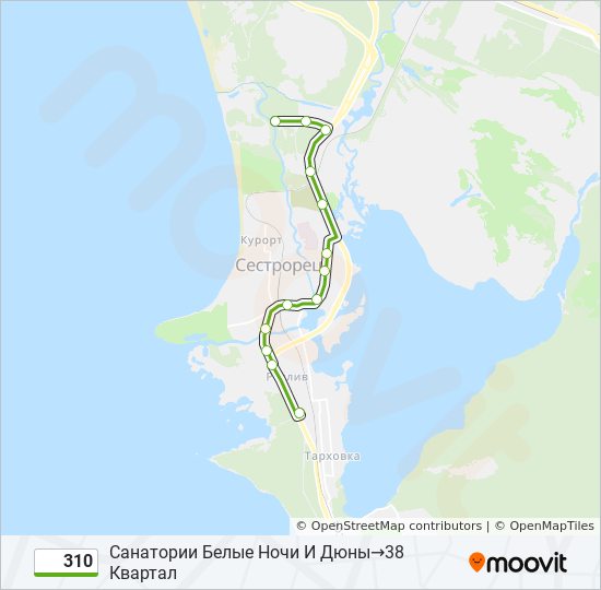 310 bus Line Map