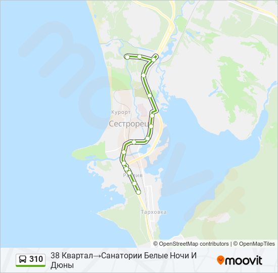 310 bus Line Map