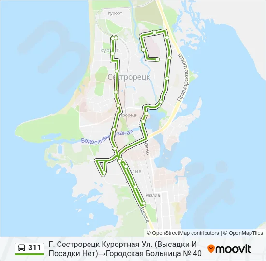 311 Bus Line Map