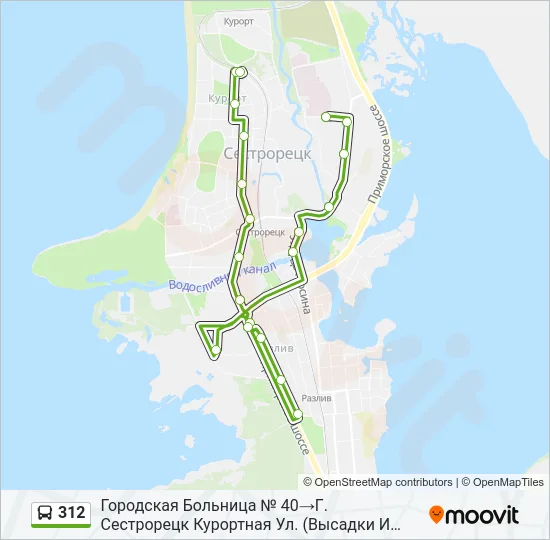 312 Bus Line Map
