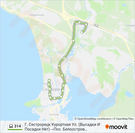 314: карта маршрута