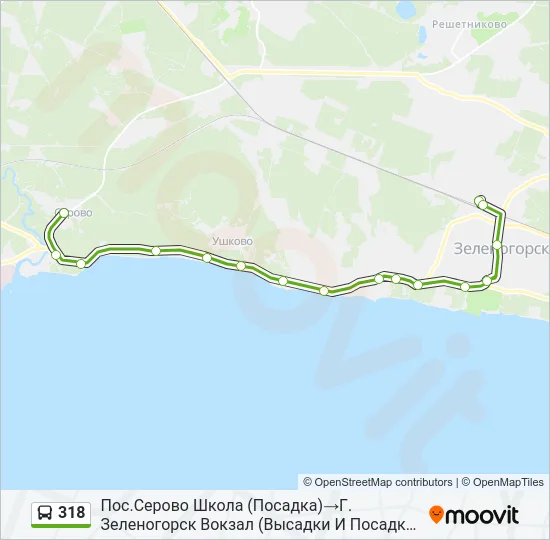 318 Bus Line Map