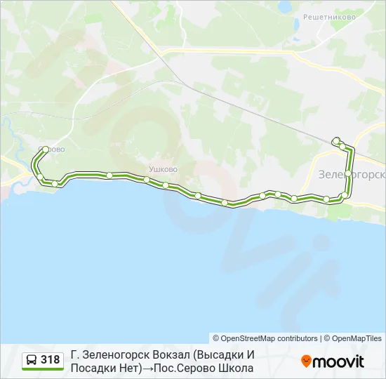 318 Bus Line Map