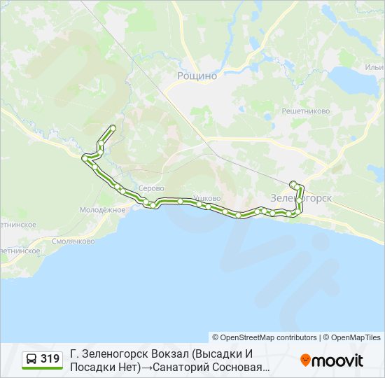 319 bus Line Map