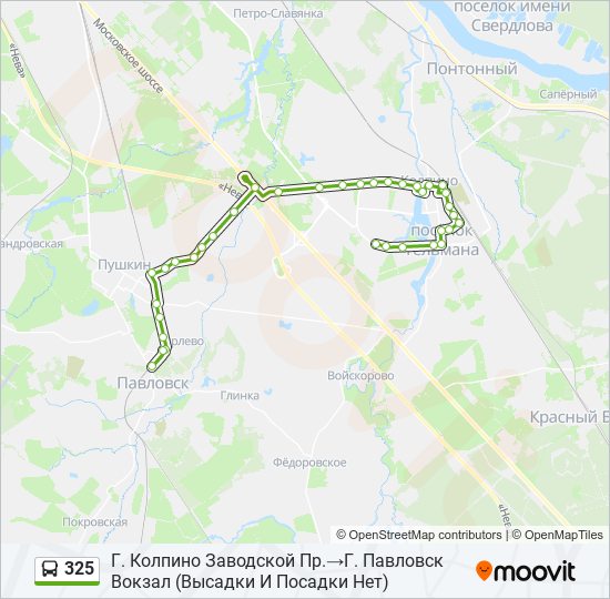 Карта автобусов колпино