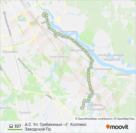 327 Bus Line Map
