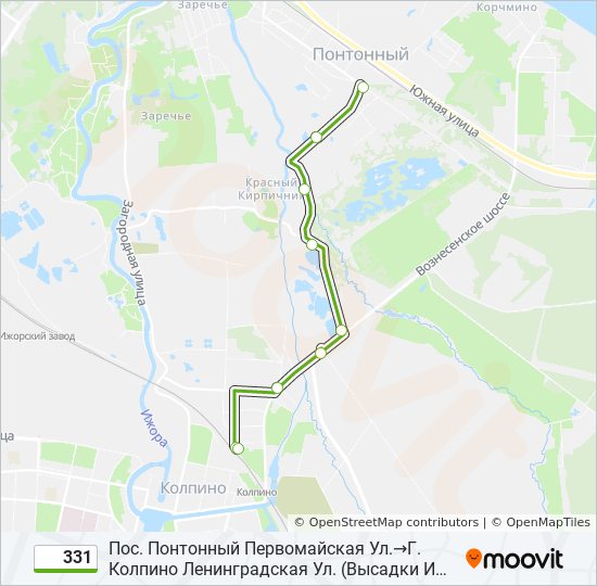 331 bus Line Map