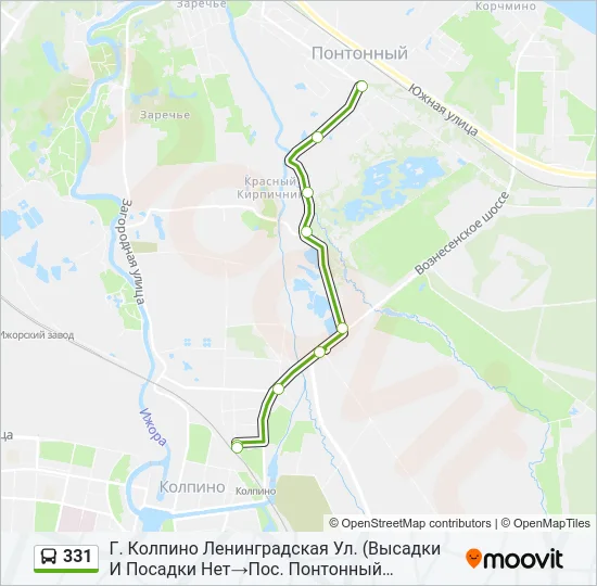  331: карта маршрута