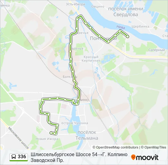 336 Bus Line Map