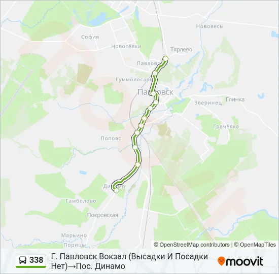 338 Bus Line Map