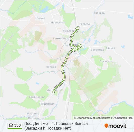 338 bus Line Map