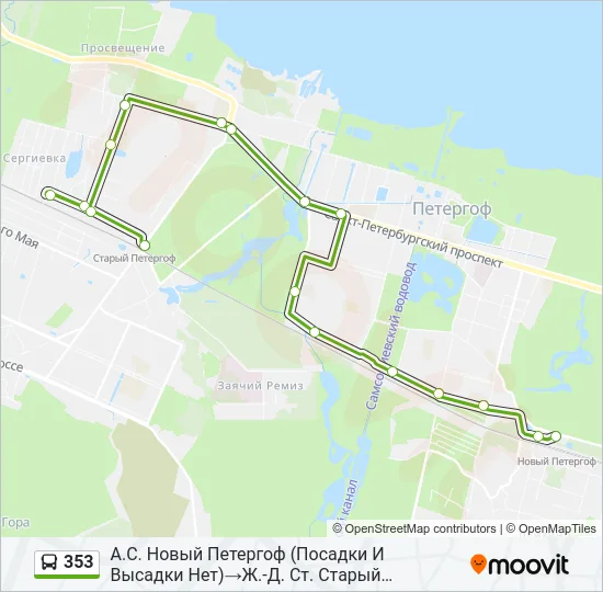 353 Bus Line Map