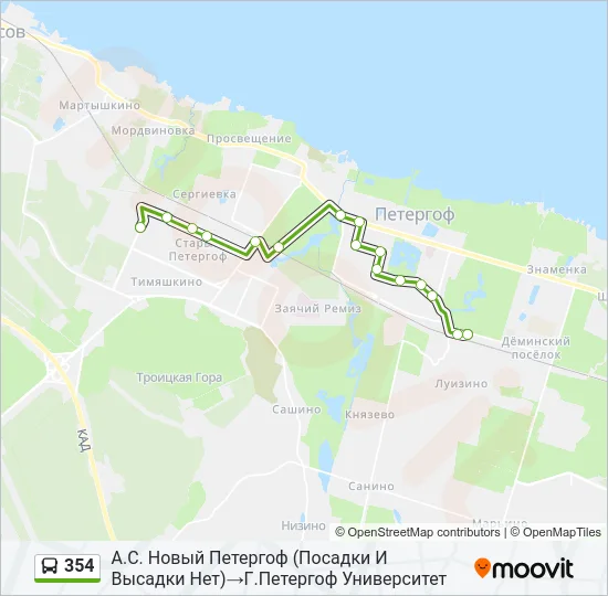 354  Line Map