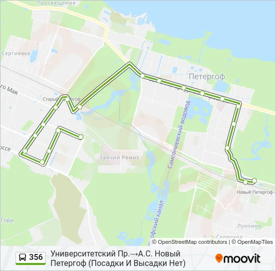356 Bus Line Map