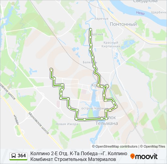 Маршрут 386 автобуса колпино на карте с остановками