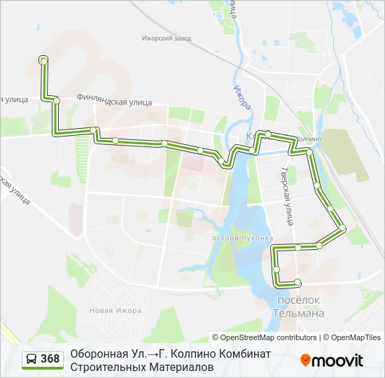 368 Bus Line Map