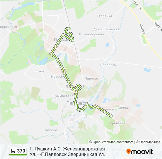 370 Bus Line Map