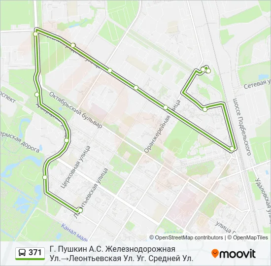 371 Bus Line Map