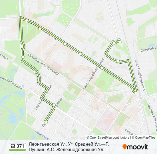 371 Bus Line Map