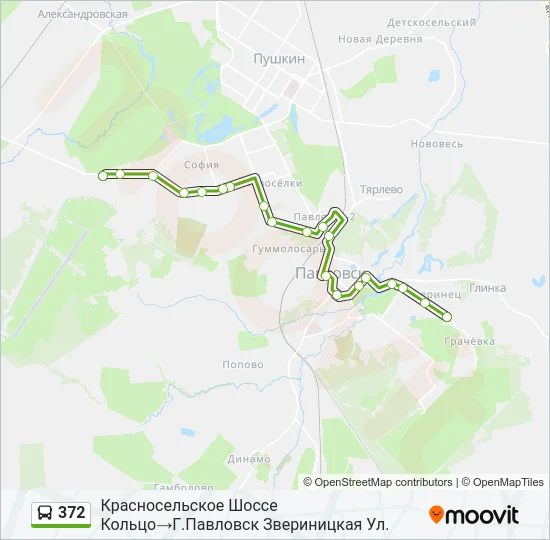 372 Bus Line Map