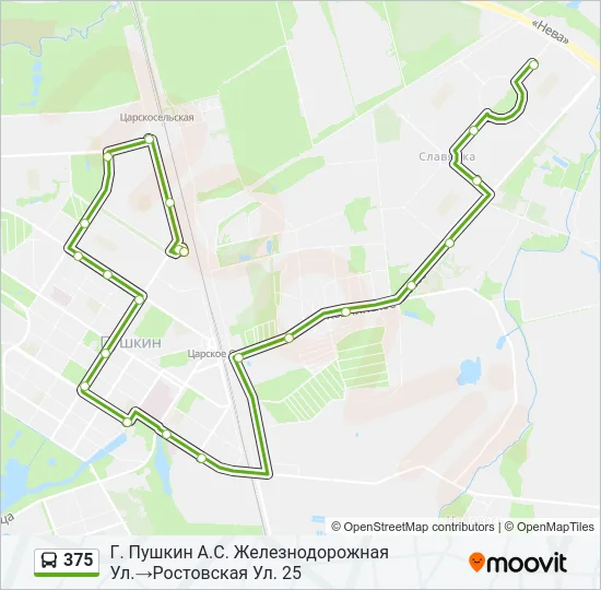 375 Bus Line Map