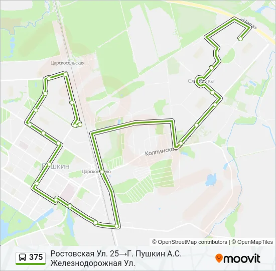 375 Bus Line Map