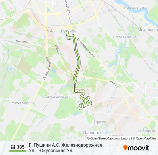  385: карта маршрута