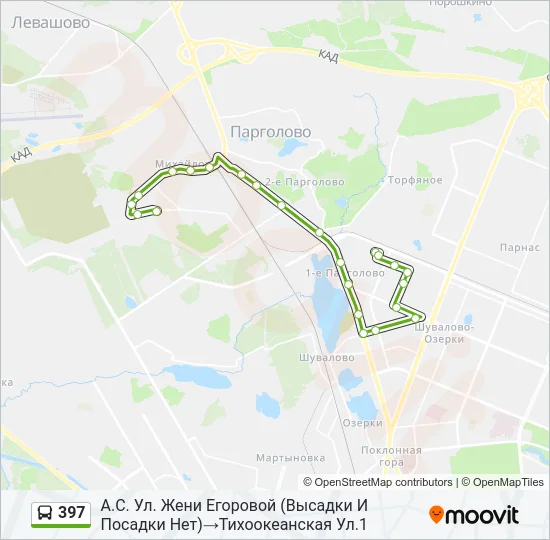 397 Bus Line Map