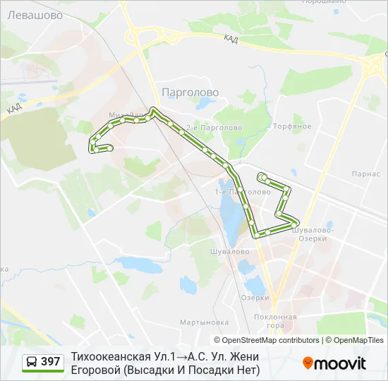 397 Bus Line Map