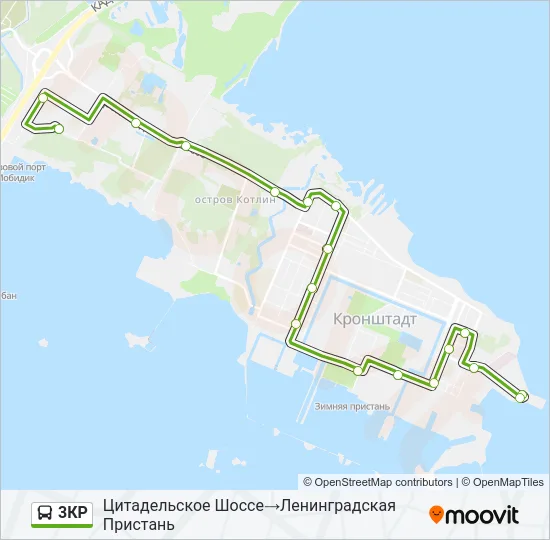 Автобус 3КР: карта маршрута