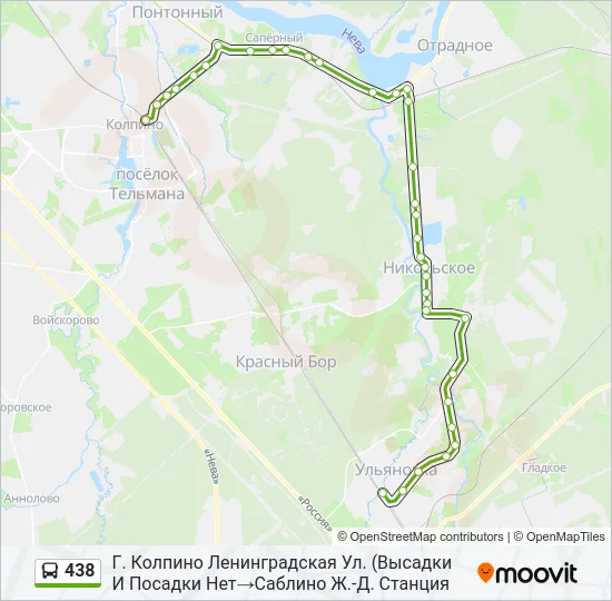  438: карта маршрута