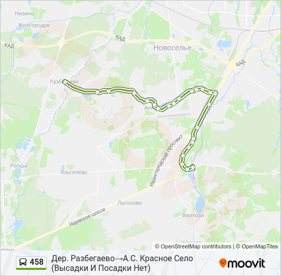 458 Bus Line Map