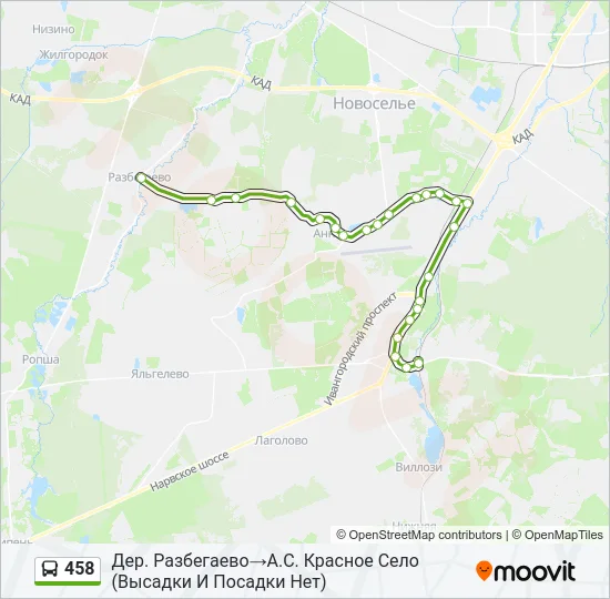 458 Bus Line Map