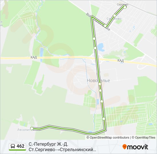 Автобус 462: карта маршрута