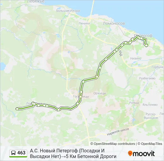 463 Bus Line Map