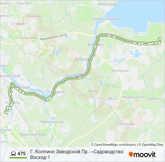 475 Bus Line Map