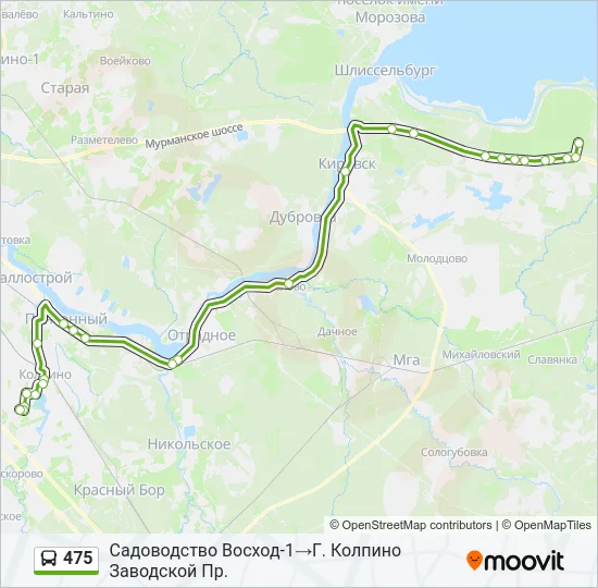 475 Bus Line Map