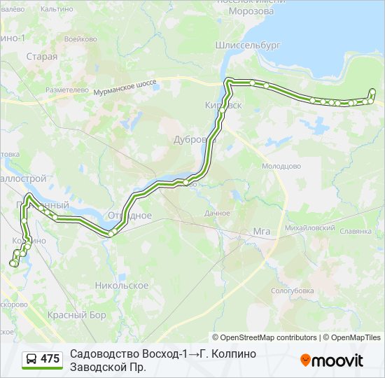 475 bus Line Map