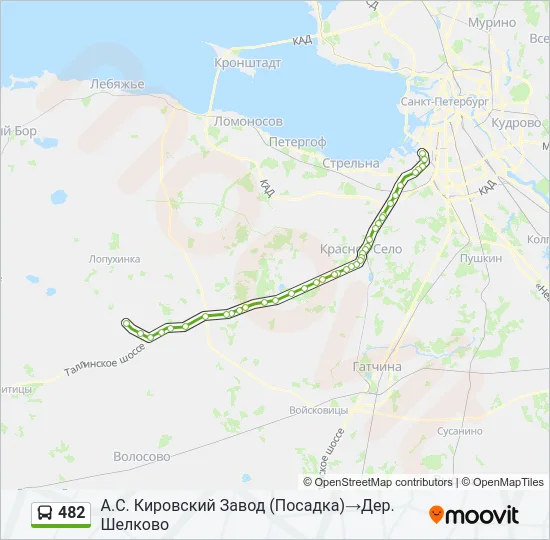 482 Bus Line Map