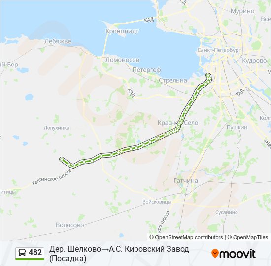 482 bus Line Map