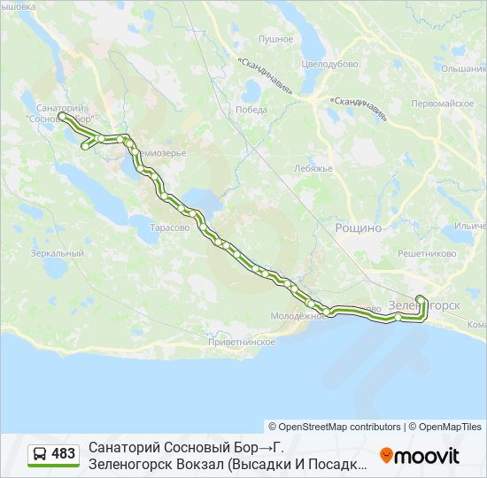 483 bus Line Map