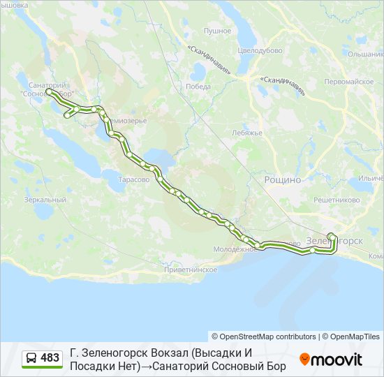 483 bus Line Map